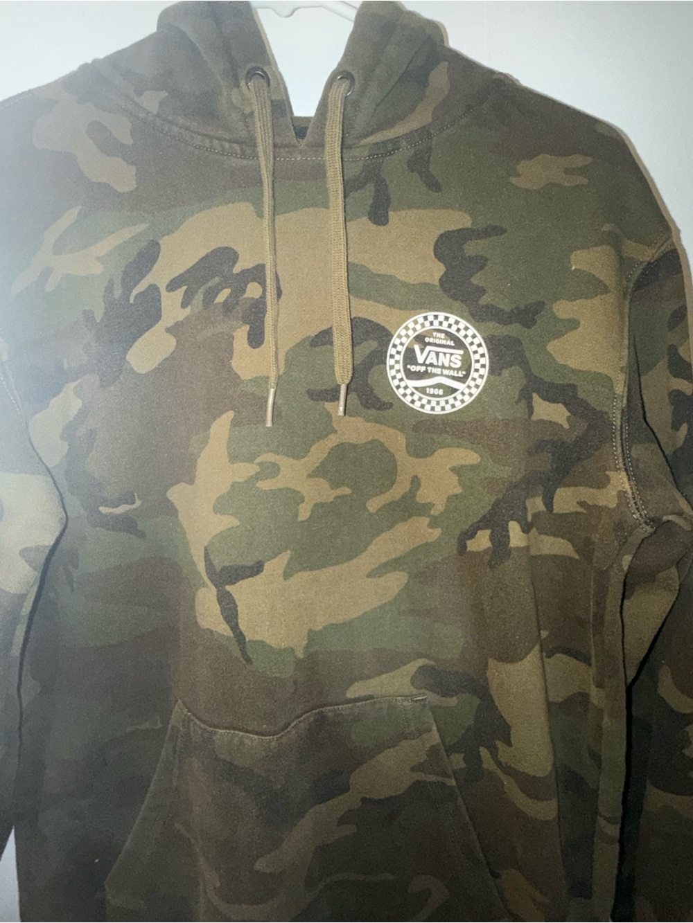Vans Men's Camo Crewneck Hoodie - Olive Green - Picture 4 of 8